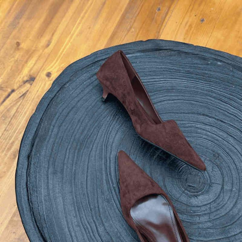 

Дизайнерские Винтажные Туфли-лодочки на Низком Каблуке для Офиса, Модные Туфли с Мелким Заостренным Носком для Танцев, Вечеринки, Выпускного, Женские Туфли-лодочки 35