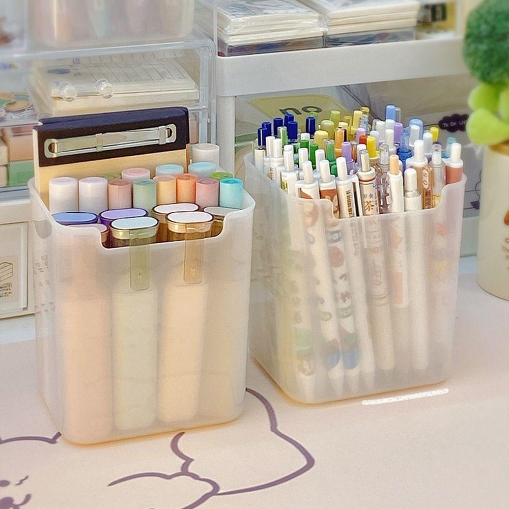 Cosmetic Holder Stationery Box Large Capacity Pen Holder Durable Storage Box  School