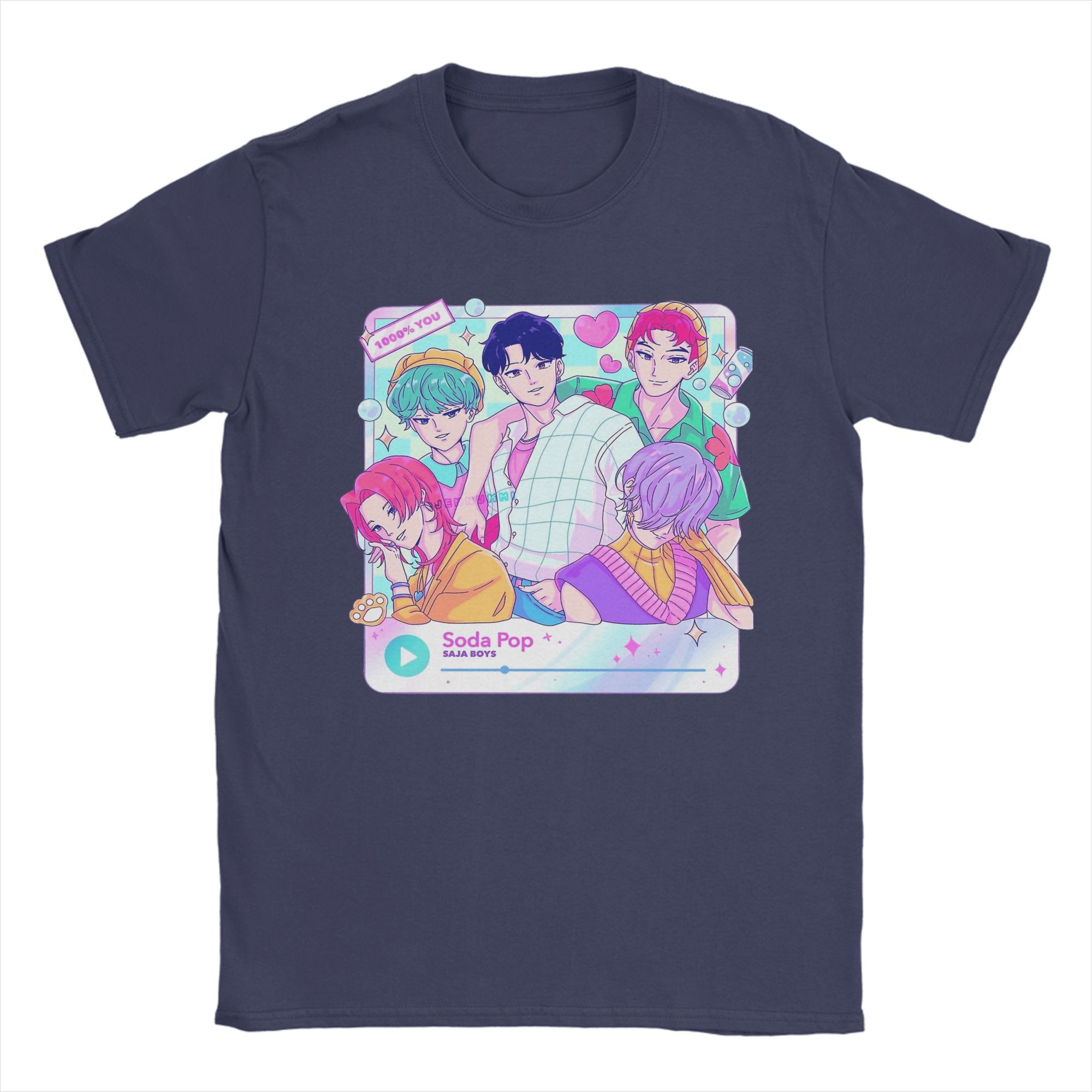 

Novelty Huntrix Saja Boys Kpop Demon Hunters T-Shirt for Men Crew Neck Cotton T Shirts Short Sleeve Tee Shirt Plus Size Tops 4XL
