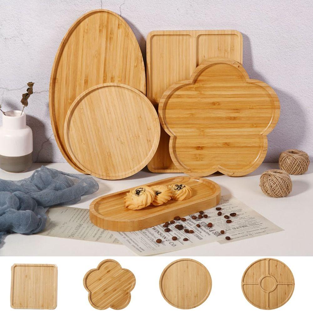 

Rectangular Tea Tray Round Dinner Eating Trays Simple Kitchen Storage Serving Tray Restaurant L-Rectangular