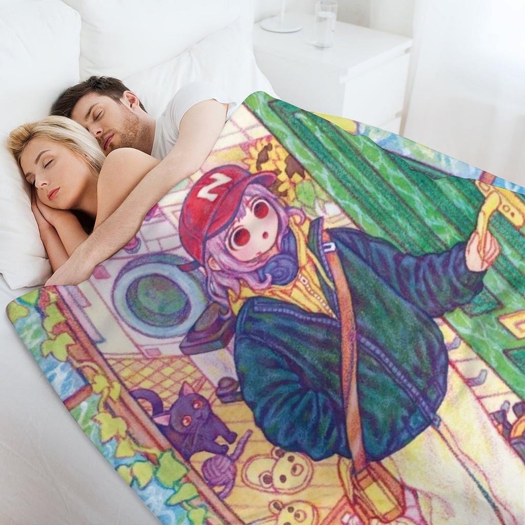 A fairy tale in front of the door Throw Blanket blankets and throws Sofas wednesday Stuffeds Blankets