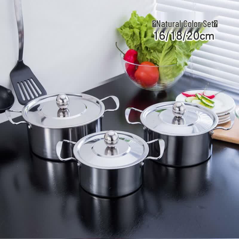 Wutuo Stainless Steel Soup Pot 3-Piece Set