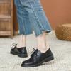 Leather Small Leather Shoes Women's British Style 2024 Spring and Autumn New Lace Up College Japanese JK Women's Shoes Thick Sol