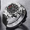 LIGE Luxury Men's Watches Business Silicone Quartz Mens Watch Waterproof Luminous Date Watches Male Relogios Masculino
