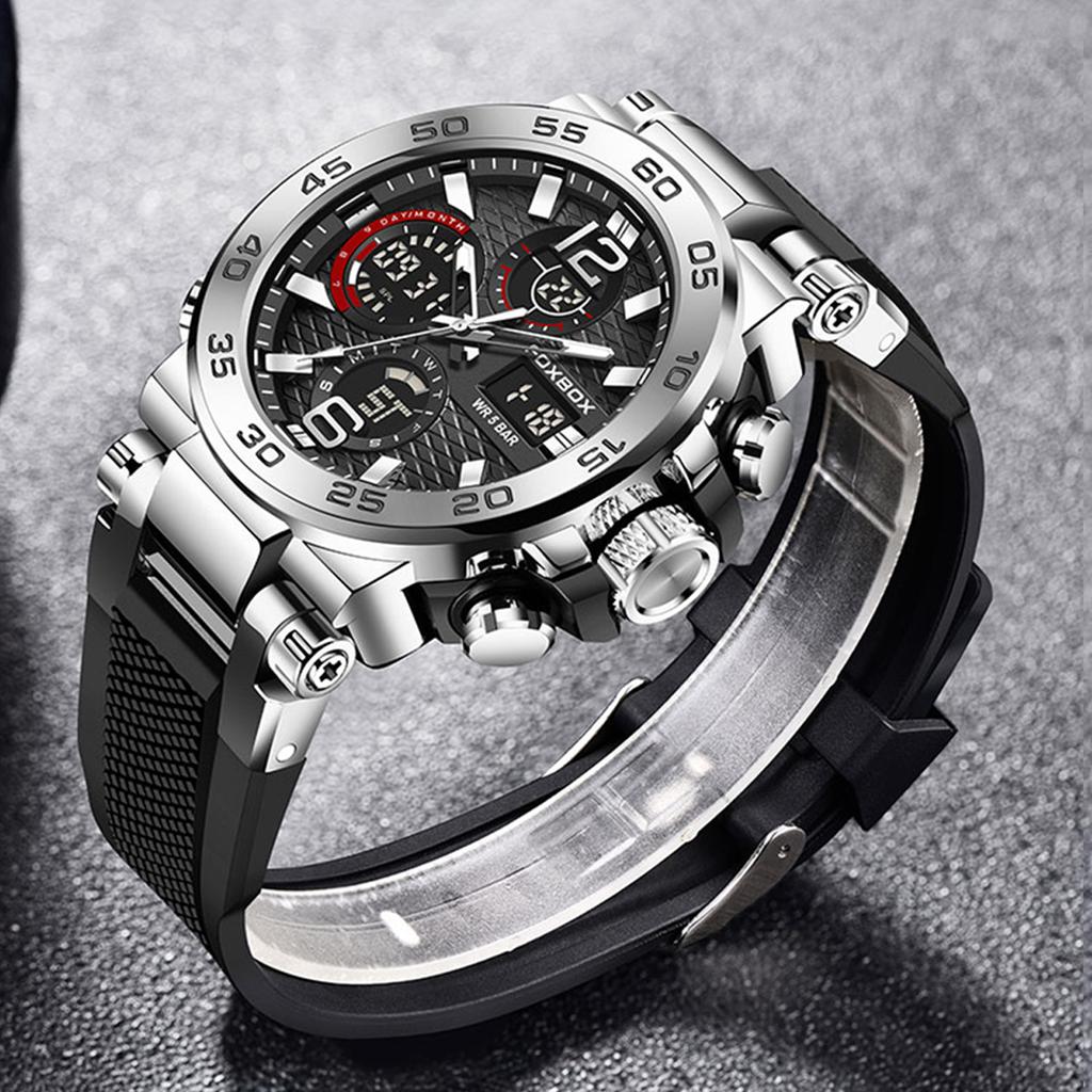 LIGE Luxury Men's Watches Business Silicone Quartz Mens Watch Waterproof Luminous Date Watches Male Relogios Masculino