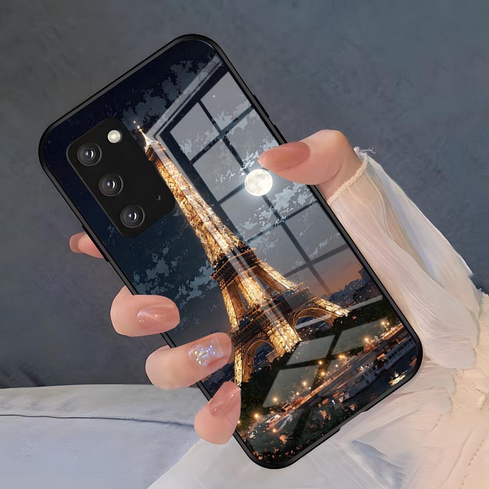 Eiffel Tower Phone Case For Samsung S26 S25 Plus S20 S20 Plus S22 Ultra S23 FE S21 Plus S21 Ultra Glass Cover
