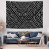 Black and White Geometric Pattern Hanging Cloth  Elegant Home Decor Wall Hanging Fabric