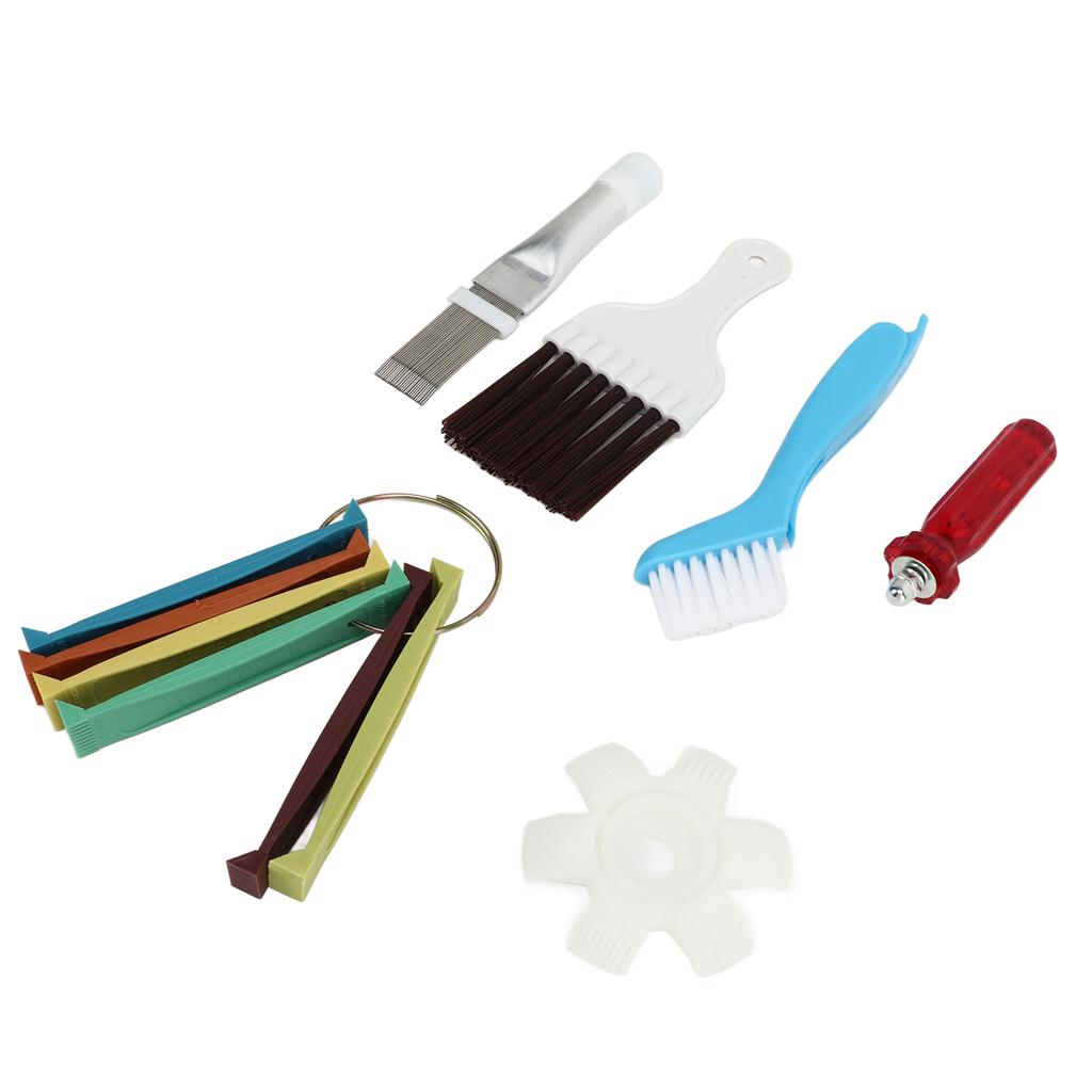 Air Conditioner Fin Cleaner Set 3 Different Fin Comb Condenser Fin Straightener and 2 Different Brush Condenser