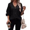 Europe beautiful women knitted cardigan autumn new loose V-neck sexy sweater lantern sleeve jacket
