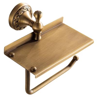 Antique Styles Bathroom Paper Towel Rack Multifunctional Shelf For Soap Dispenser And Accessory