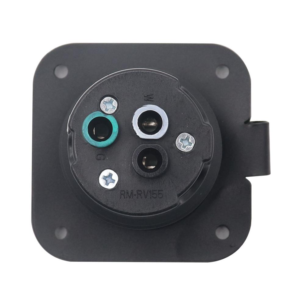 125V 15A RV Power Inlet Plug 5-15P w/ Weatherproof Cover For Camper Trailer Boat