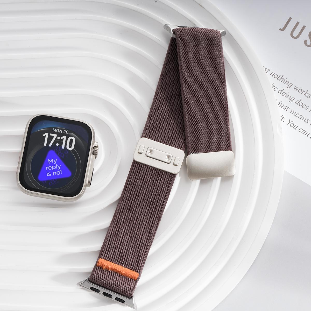 

Straps For Apple Watch Band 38 40 41mm Ultra 2 49 46 44 42mm Magnetic Nylon Sport Correa Bracelet IWatch Series 10 9 8 7 6 5 SE S10-46MM 42 44 45 49