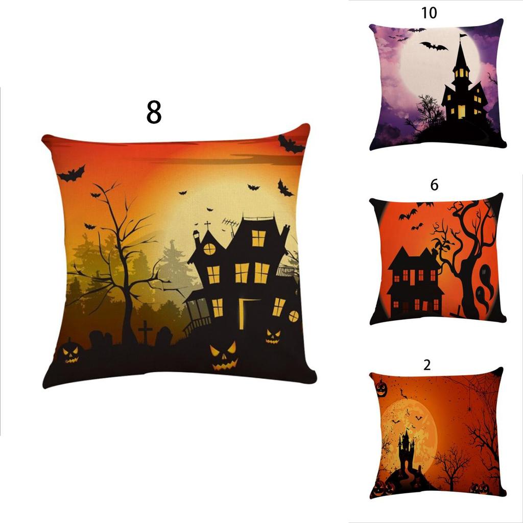 Premium Quality Fall Decor Pillow Case With Elegant Halloween Patterns