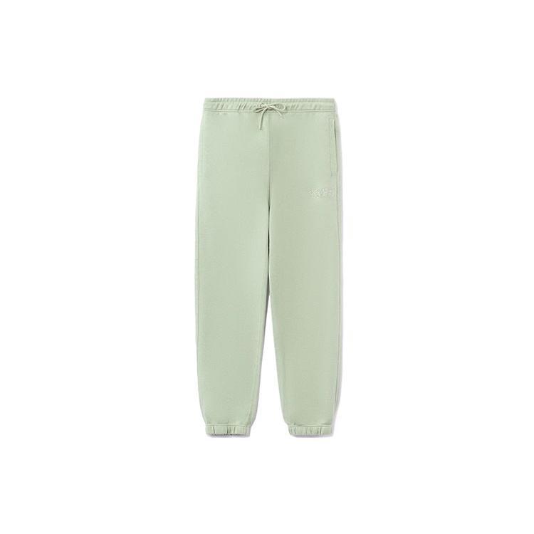 Li Ning Sports Basketball Collection Knitted Sweatpants Men's Desert Green Moderate Cuffed Pants AKLRA05-4