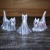 3Pcs Unique Plastic Desktop Ornament For Christmas Thanksgiving Glow-in-the-Dark Cat Figurines Office & Home Decoration