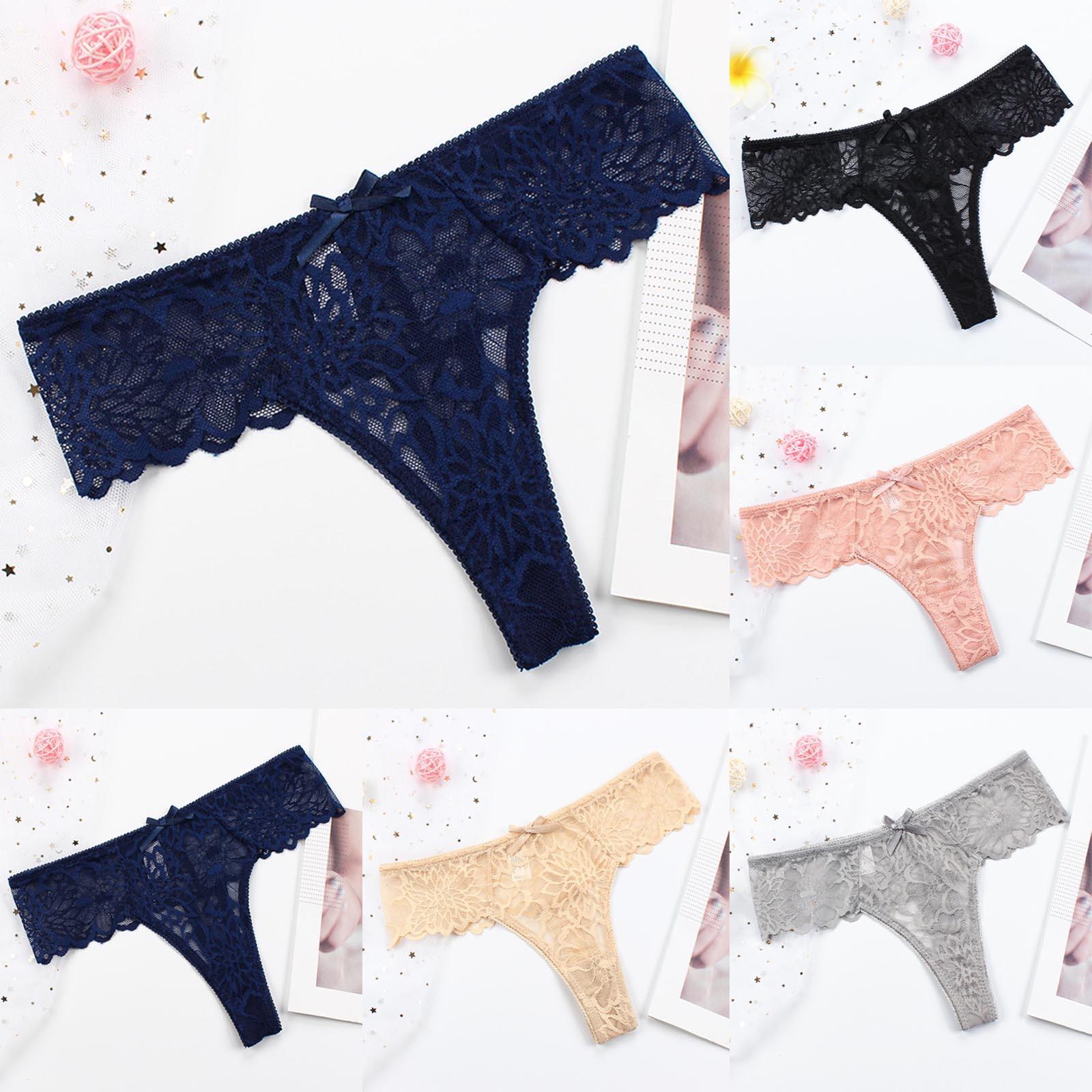 

женщины Сексуальная кружева See-Through Дышащий Thongs Краткие трусики нижнее белье