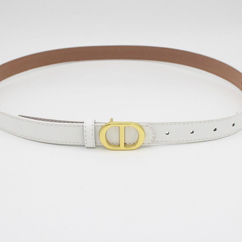 Gold Alloy D-Ring Buckle Belt for Women's Fashion - European & American Style Jeans Accessory