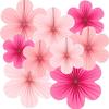 9PCS Photography Props Hanging Decorations Background Paper Floral  Wedding