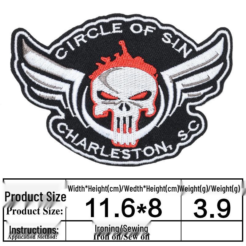 Вышитые нашивки серии «Череп» - DIY модные аппликации