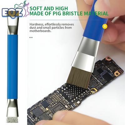 Double-Sided Bristle Cleaning Brush Phone Repair Tool PCB Electronics Maintenance Anti-Static Detail Brush 