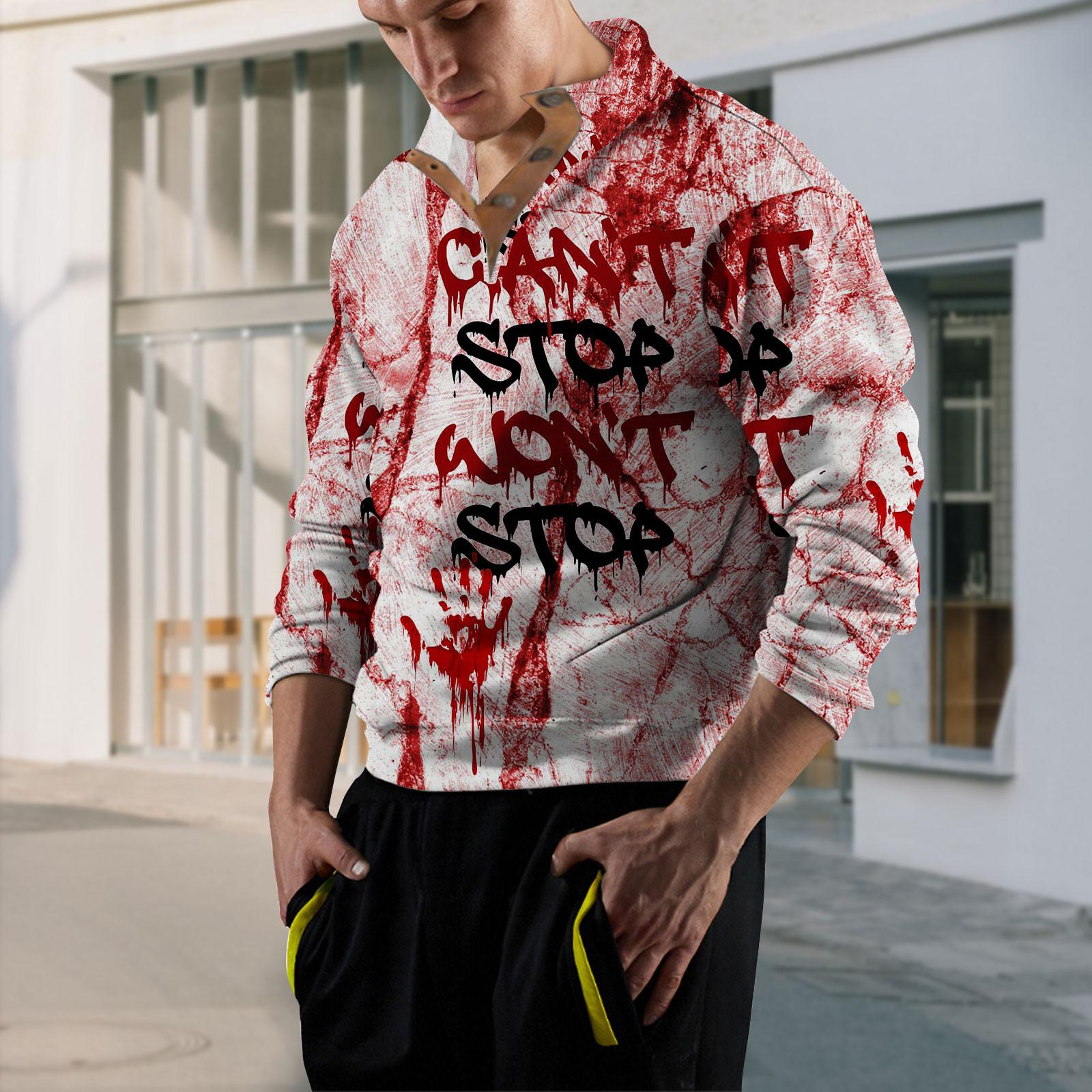 Мужская толстовка с воротником-стойкой на открытом воздухе — фото 9