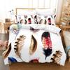 3D Dream Catcher Home Bedding Set Colorful Feather Pattern Quilt Cover and Pillow Cover Bedding Set AU/EU/US Full Size Bedding Set