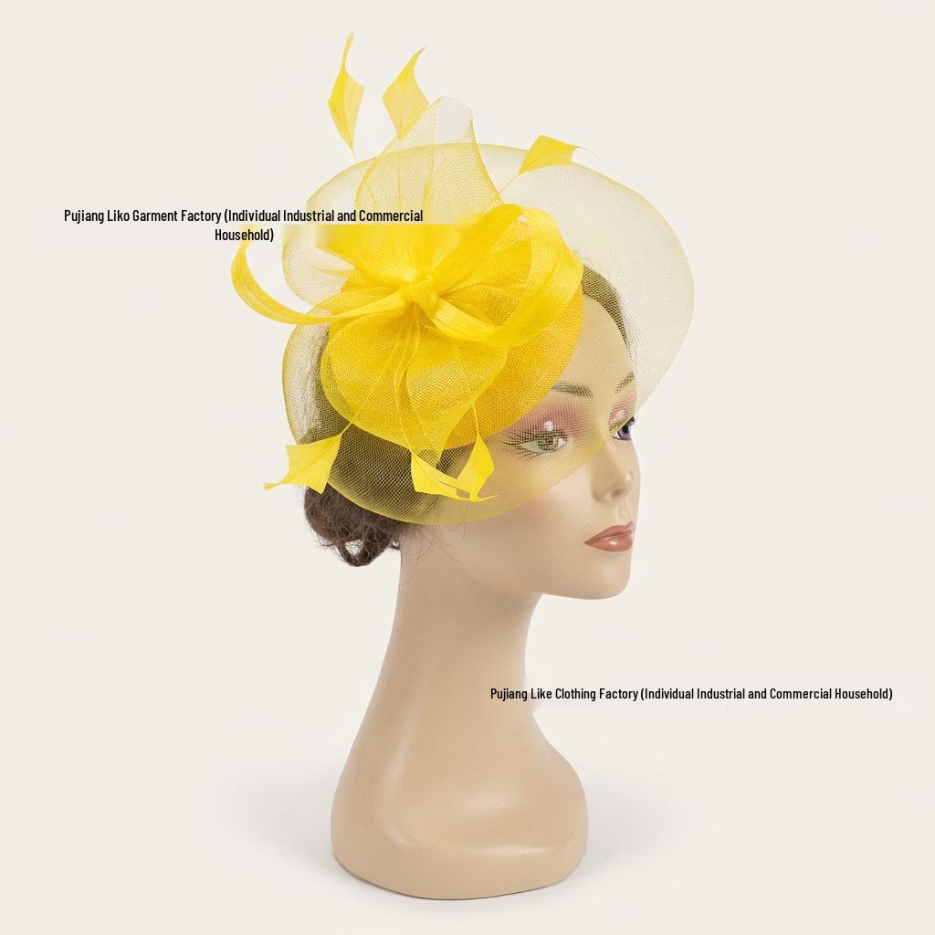 Elegant Feather Bridal Fascinator for Tea Party or Derby