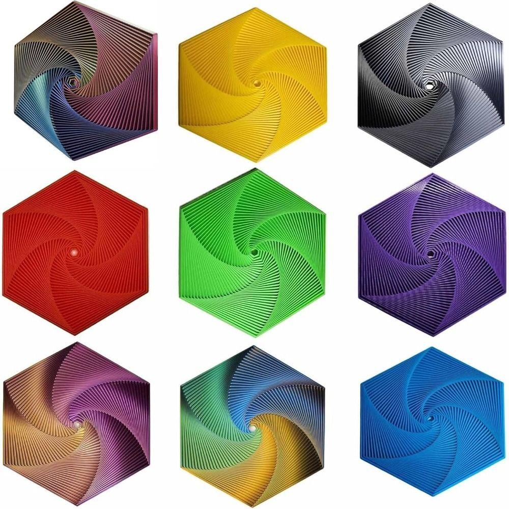 Lustiges Anti-Stress Fraktal Fidget Sechseck Tragbarer Spiel-Sensorik-Spielzeugwürfel Fidget-Spielzeug Sechseck Pla 3D-Druck Sechseck Fidget-Spielzeug