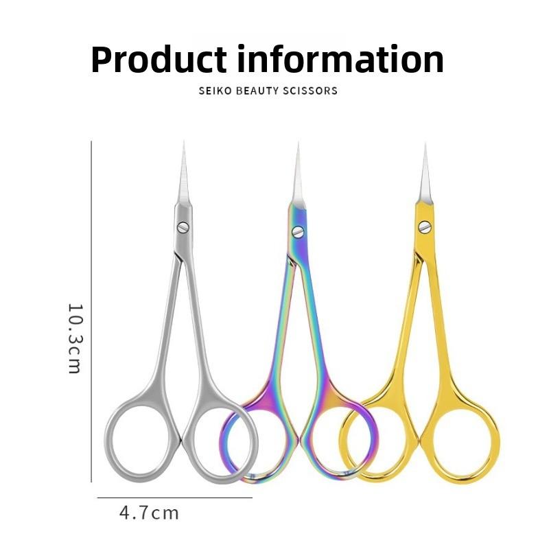 3Colors Stainless Steel Manicure Scissors for Nail Care Handle Cuticle Nipper Dead Skin Removal Scissors Beauty Tools