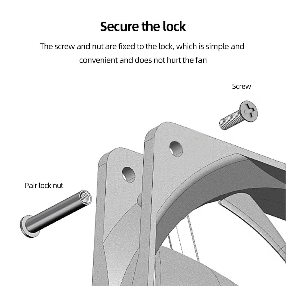 4pcs PC Case Fan Screws Not Hurt Fan Chassis Fan Screws Enhanced Stability Cooling Fan Mount Screws for DIY Modified Cooling Fan