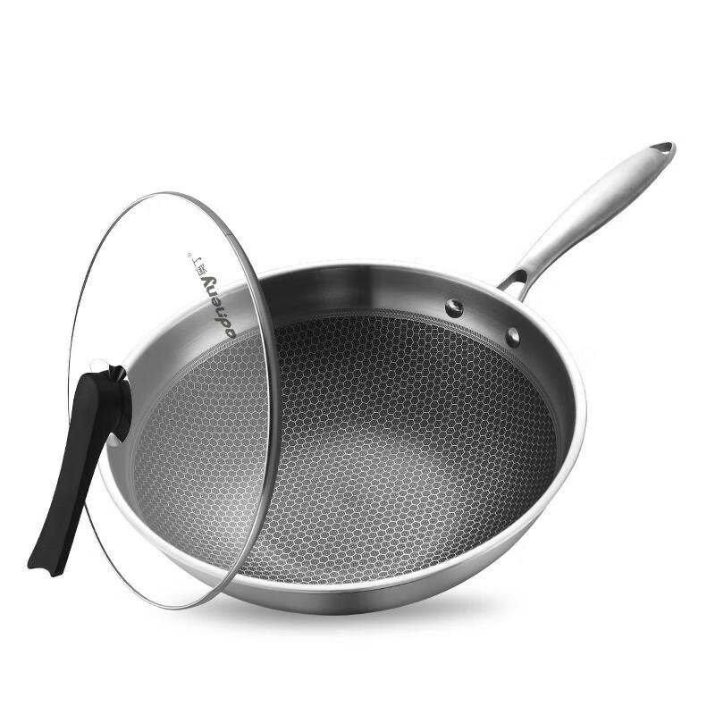 Odin Dorel Premium 304 Edelstahl Wok mit Honigwabenmuster
