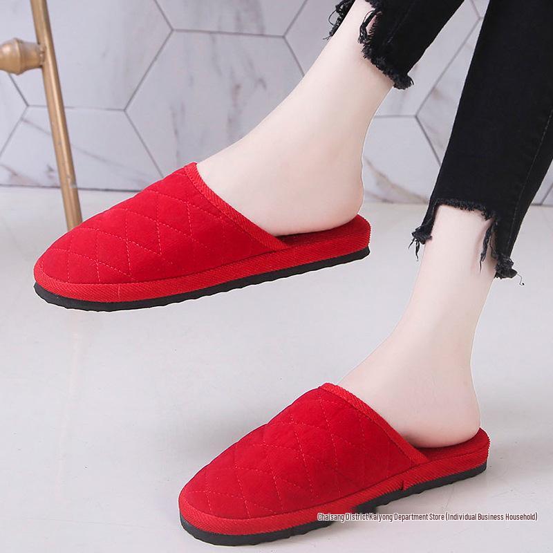 Non-Slip Foam Sole Cotton Slippers for Men & Women - Warm, Silent, and Ideal for Home or Guest Use In Spring, Autumn, and Winter