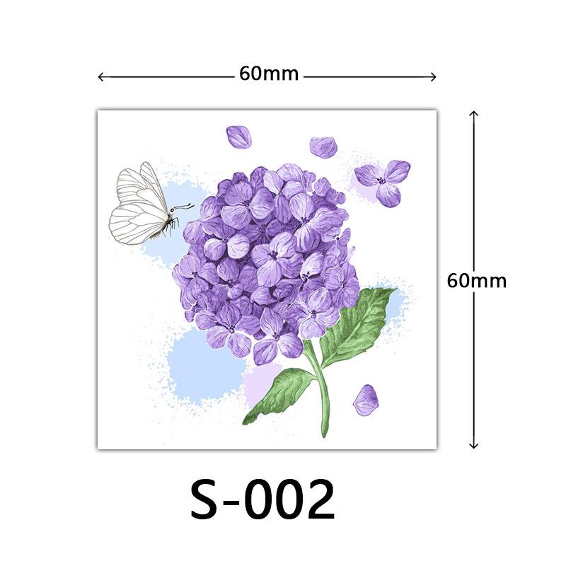 Small Flower Tattoo Sticker Female 3D Color Tattoo Sticker Rose Lotus Butterfly Flower Tattoo