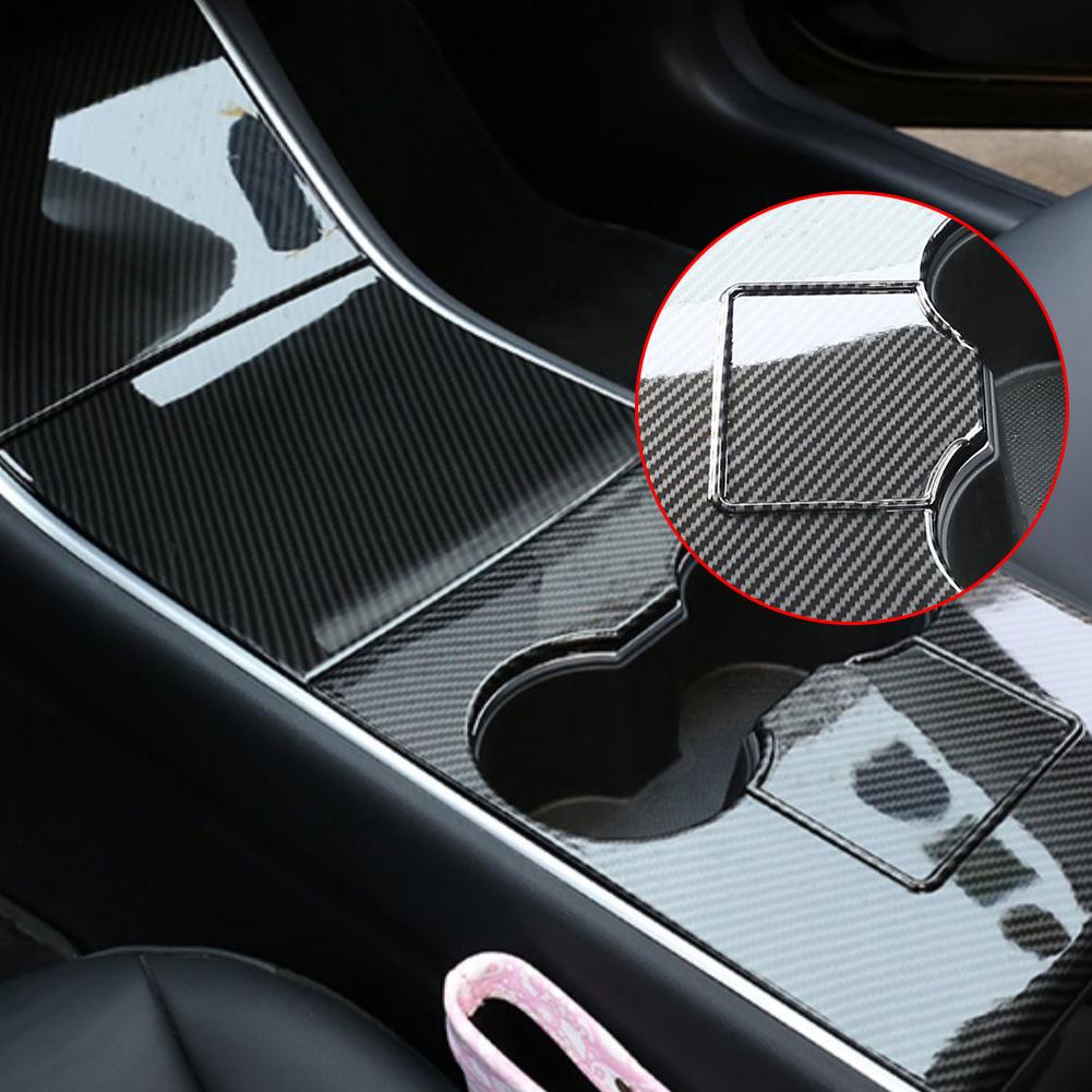 New ABS Black Car Central Control Panel Protective Patch For Tesla Model 3 2017-2020 Tesla Model Y Car Interior Accessories 1Set