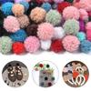 50 st fluffiga mjuka bollar färgglada pompom plyschbollar för gör-det-själv bröllopsfest julgranskläder nyckelringsdekoration tillbehör