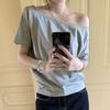 T-shirts Women Solid Simple Summer Casual Short Sleeve All-match Young Girls Streetwear Y2k Top Aesthetic Clothes Ins
