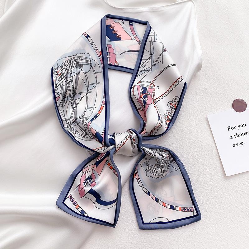 Schal für Damen  Neuer Stil  Frühling und Herbst Dünn  Schmal  Lang  Küssend  Haarband  Streamer und Hemdkrawatte Dekorativer Schal