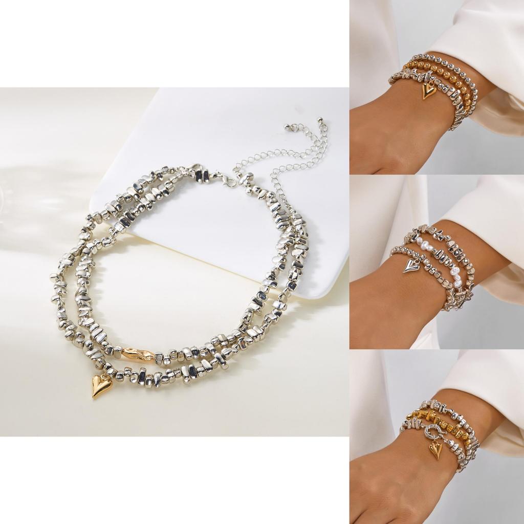 Modern Geometric Jewelry For Women With Alloy Pendants In Minimalist Design