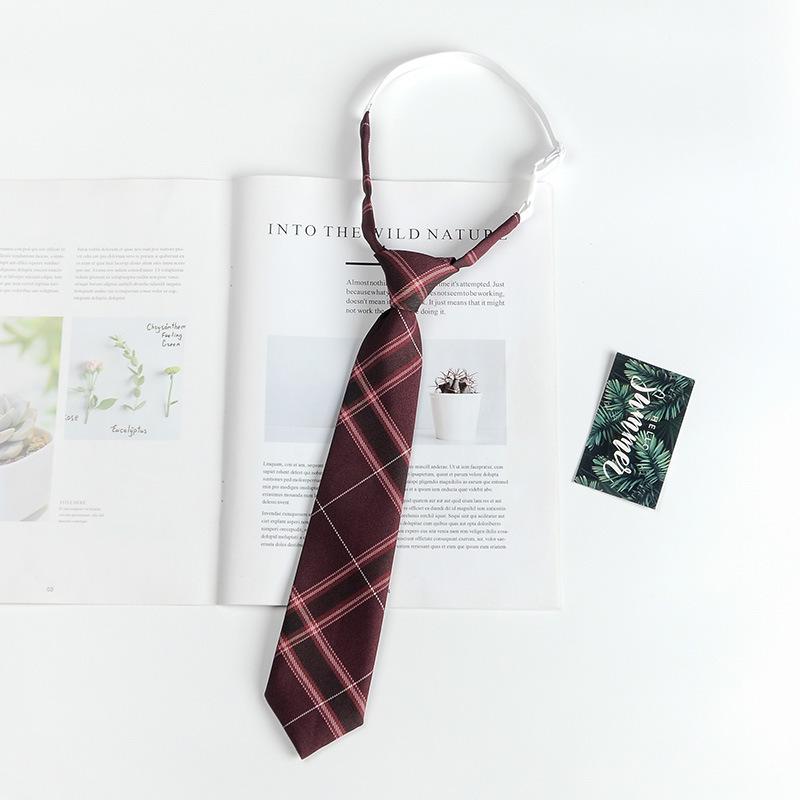 Unisex Preppy Karomuster Japanische Schuluniform Fliege