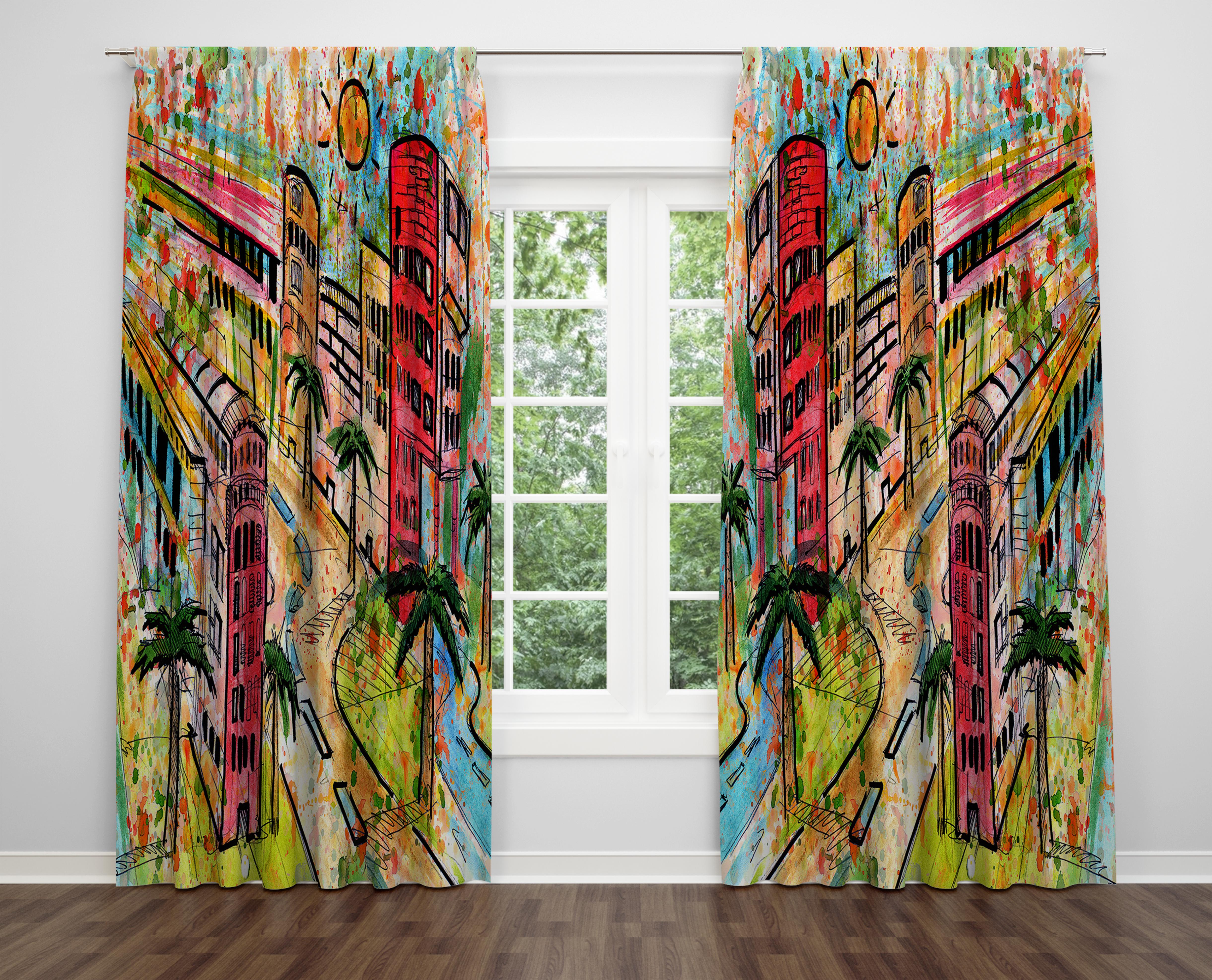 

Декоративний дизайн, високоякісна бавовняна тканина, ви можете вибрати одну або подвійну фіранку з крила 1 piece різнокольоровий