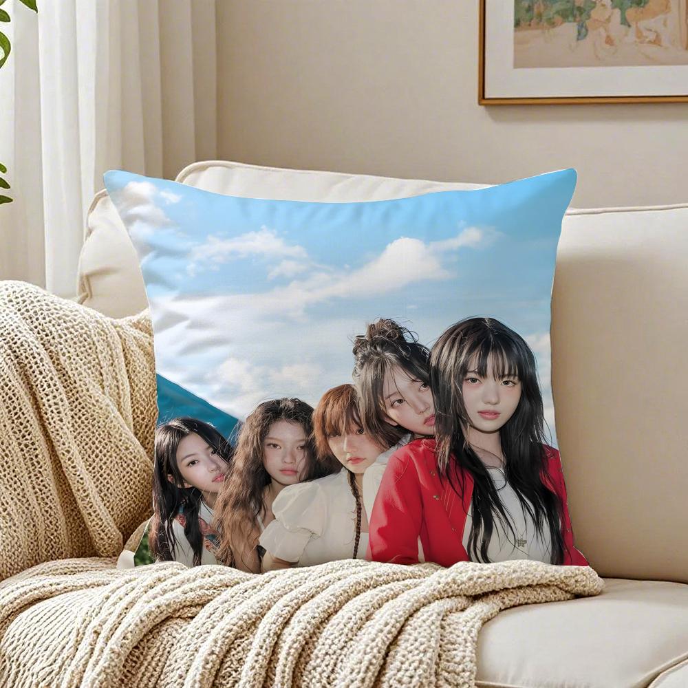 GirlGroup Kpop KKIIIKIII Cushion Cover Pillowcase Antidustmite living Room Sofa Decor Cushion Room