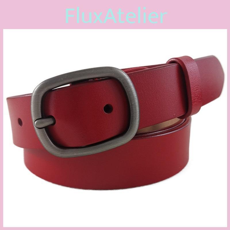 Ladies Genuine Leather Belt With Alloy Buckle For Fashion Casual Wear