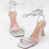 Fashion Cross Tied Square Toe Women Sandals Open Toe Thin Heel Slide Sandals Summer Fashion Sexy Comfort 36- 42 Large Size Roman Shoes