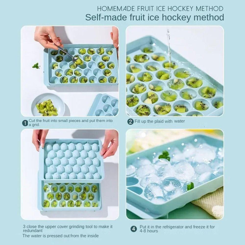 with Ice Shovel Ice Cube Maker Box Creative Round Ice Cube Trays  Chilling Drinks
