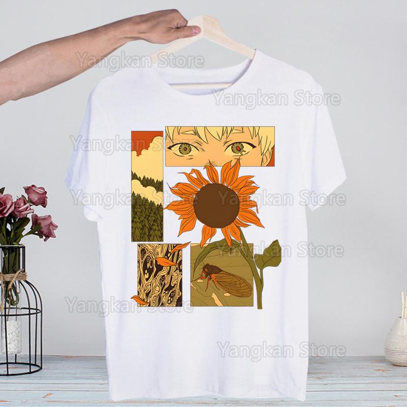 Лето, когда умер Хикару, Футболка с коротким рукавом, прохладная, футболка, мужская, Индоу Хикару, цветок, аниме, футболка, летняя мода, смешная футболка S