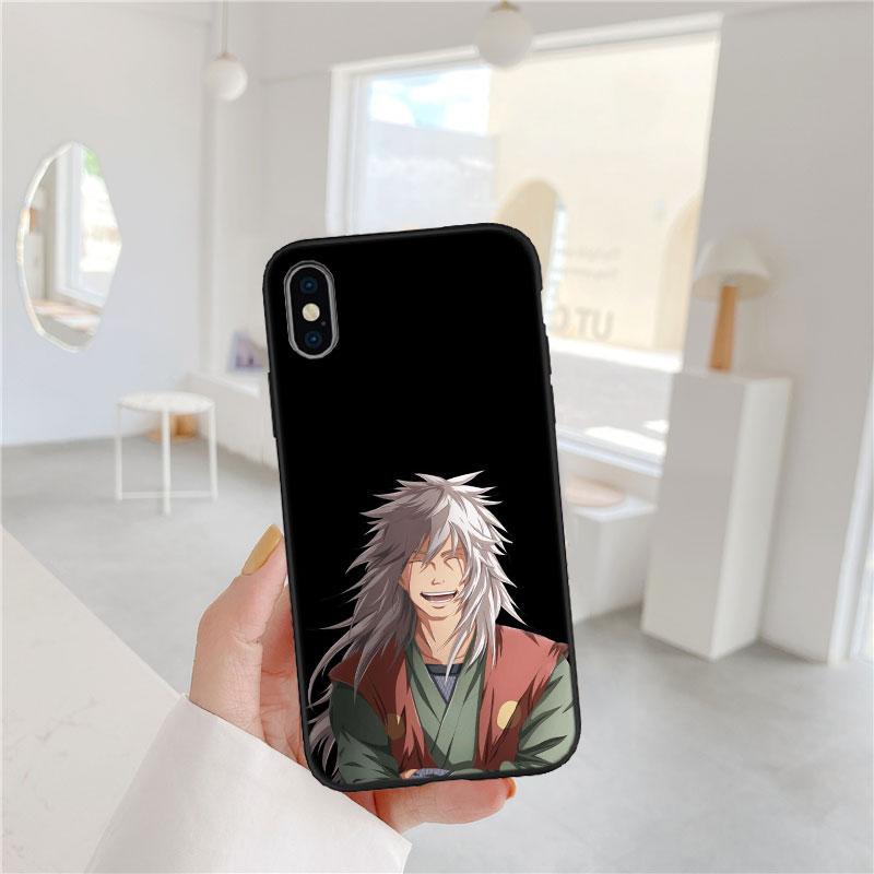 LO67 Naruto Jiraiya Soft Shell Phone Case for iPhone 16 15 14 13 12 Pro Max Plus Mini
