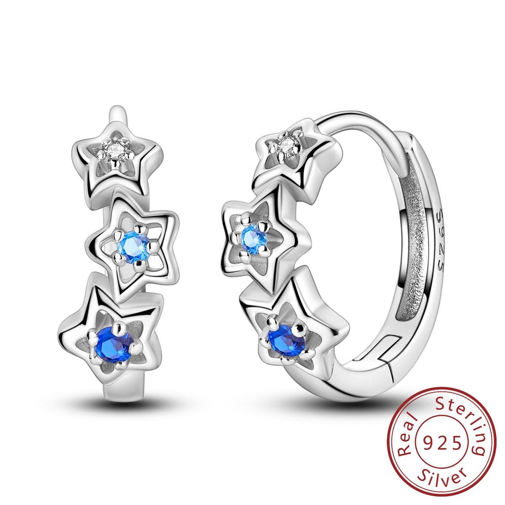 Copper Hoop Earring For Women Heart Star Clover Stud Engagement Wedding Jewelry Gift