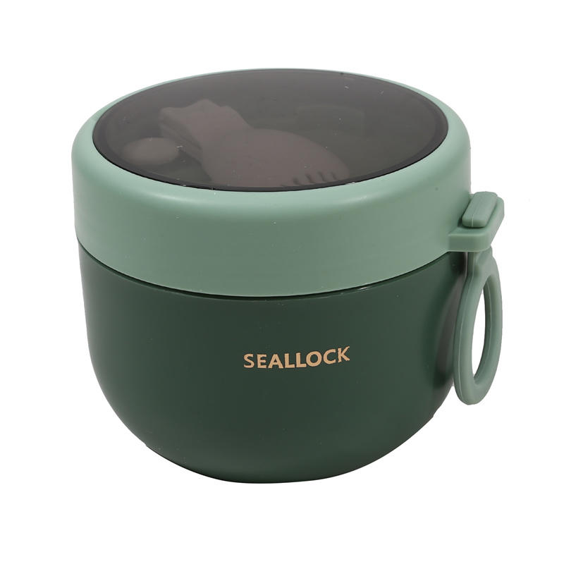 600ml Thermal Lunch Box Mini Portable Leak Proof Food Container Stainless Steel Vaccum Soup Cup Insulated Breakfast Cup Spoon