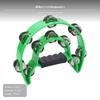 MultiFunction Hand Bell Tambourine Shaker for Kids Adults Percussion Red Double Row