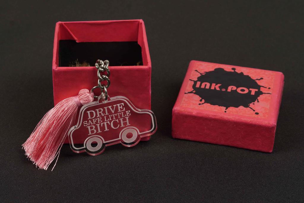 Inkdotpot Key Chain For Sister Engraved Acrylic Key Holder Housewarming Gift